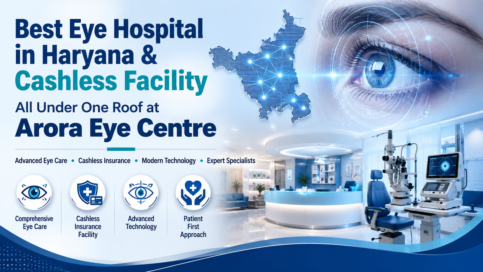 Best Eye Hospital in Haryana & Cashless Facility – All Under One Roof at Arora Eye Centre