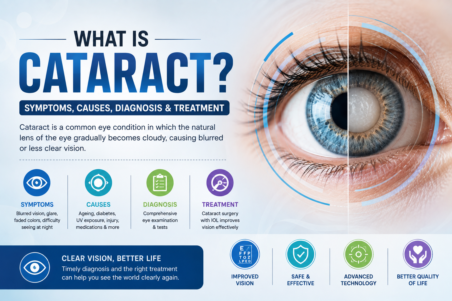 What Is Cataract? Symptoms, Causes, Diagnosis & Treatment